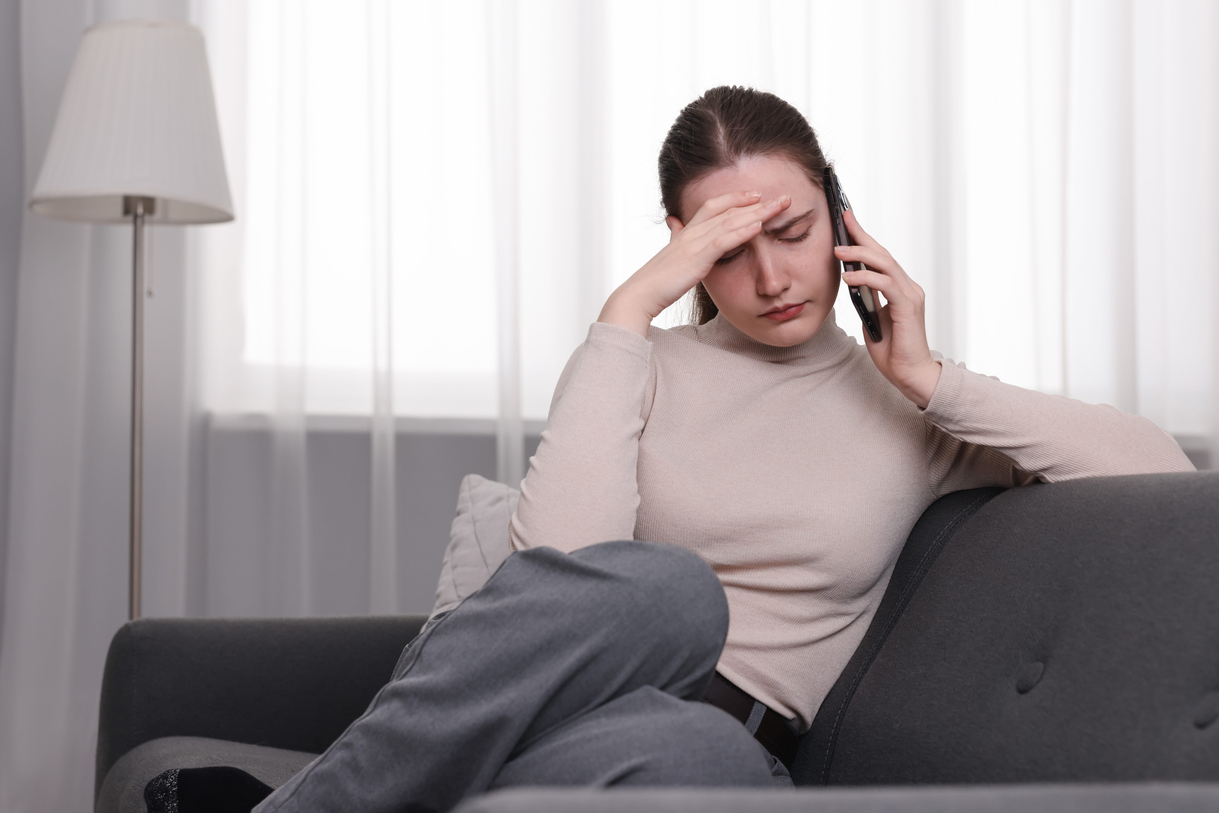 Woman talking on the phone